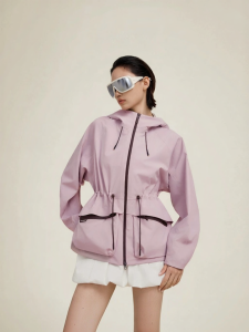 Guvet | Dopamine Styled Womens Jacket Short Waist-Cinched Soft Shell