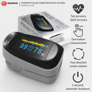 Fingertip Pulse Oximeter Blood Oxygen Heart Rate and Fast Spo2 Reading Oxygen Meter