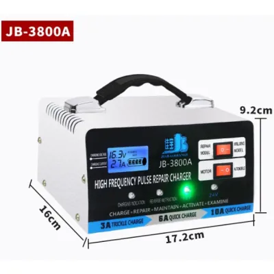 Charger Aki Otomatis Smart Intelligent Auto Repair Mobil Motor Kapal Truck Portable 3800A 12V/24V Charger Otomatis Aki Mobil Motor Kapal Truk Automatic Fast Smart Charger