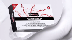 Toujours Fruit Extract Collagen Supplement - Daily Hydrolyzed Collagen with Antioxidant Fruit Blends Supports Skin Hydration & Anti-Aging Sachet Form