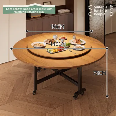ZHUSHANXIA | Foldable Round Dining Table