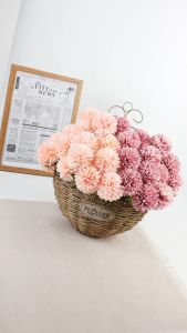 1 Tangkai Bunga Rose Dandelion Super Artificial Pompon Buatan Dari Kain Silk Untuk Dekorasi Pernikahan DIY