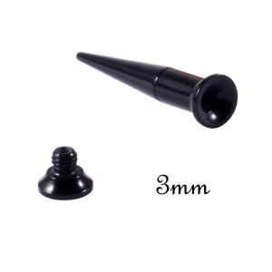 1 ชุด 3PCS เครื่องมืออะคริลิคสีดํา EAR Stretcher สกรู Fit เปลี่ยนได้ TAPER Piercing EAR Expander ปลั๊กอุดหูและอุโมงค์เครื่องประดับ