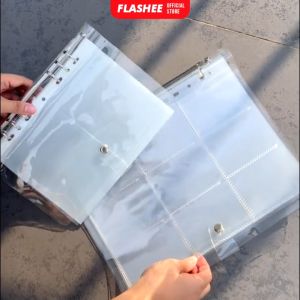 Flashee Binder Cello Transparan A5 6 ring untuk Binder Photocard Polaroid Binder Postcard KPOP
