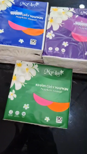 Khăn giấy Mylan 90 tờ thiết kế hoa trắng 90 tờ mỗi gói phù hợp cho gia đình.