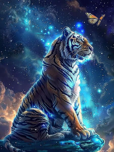 Huacan 5D DIY Diamond Painting Starry Sky Tiger Diamond Mosaic Animal Landscape New Collection Decorative Paintings