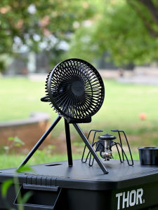 Portable Outdoor Camping Charging Mini Fan Air Circulation Cargo Container Fan Compact Size USB Powered Table Top Fan with Rotation And Folding