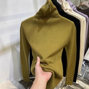Elegant French Design Turtleneck Knit Sweater