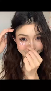 Stiker hello kitty rias lucu / Riasan pita mewah / stiker festival tahun baru riasan selebriti anak-anak dan dewasa