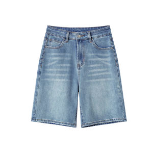 spao | Vintage Slim Fit High Waist Straight Denim Shorts
