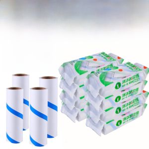 Clean Dust Remover Adhesive Tape Roll for Carpet Floor Hair Cleaning Paper Side Tear Sticky Hair Remover Roller Household Cleaning