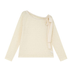 NIHAOKANONG | Áo Sweater Dây Kéo Lỏng Cổ Hở