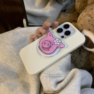 Magentic Silicone Phone Case Stand Compatible with Apple 16Pro iPhone 16PROMAX Liquid Silicone Full Cover Girl Style Anti-Fall Shell