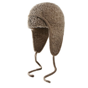 CACUSS Stuffed Hat for Women Autumn Winter Berber Fleece Heattech Earflaps Lei Feng Hat Knitted Hat New Arrival Cycling Cold Protection