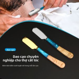 Dao Cạo Râu Thẳng Chuyên Nghiệp Cho Nam Với Cán Gỗ Nhựa Dao Cạo An Toàn Bằng Thép Không Gỉ Giá Đỡ Dao Cạo Để Loại Bỏ Lông Râu