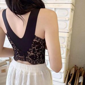 Lace Anti-exposure Lined Tank Top