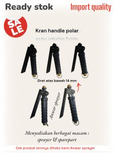 KRAN HANDLE / KRAN SPRAYER POLAR / STOP KRAN SEMPROTAN POLAR / KNAPSACK SEMPROT HAMA POLAR DRAT  14 MM