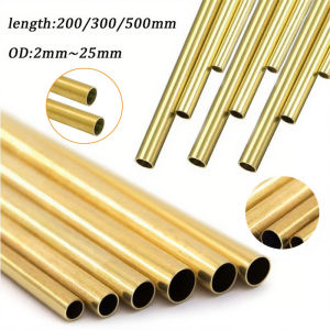 Brass tube 200/300/500mm Length Round Brass alloy Pipe Straight Brass 2mm~25mm OD brass pipe modeling Cutting Tool