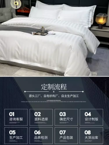 Tấm Lót Gối Bằng Vải Satin Dày Bằng Cotton Nguyên Chất Dùng Cho Khách Sạn Tấm Lót Gối Bằng Cotton Polyester Trắng Nguyên Chất