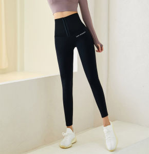 Corset Waist Retraction Fitness Pants Womens Large Size High Waist Buttock Lifting Jump Operation Elastic Yoga Pants
