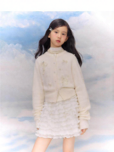 LOVESASAKIDS | Pearl Series Handmade Beaded Butterfly Pattern Batwing Sweater