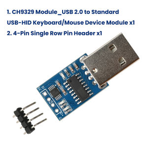 Aideepen | CH340E CH9329 Module USB 2.0 to Standard USB-HID Keyboard And Module Device Module USB 5V Interface