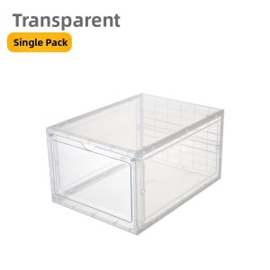Transparent Plastic Shoe Storage Box Flip-top Drawer-style Thick Dustproof Foldable