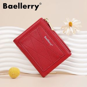Baellerry Lady Business Purse Lychee Pattern Card Purse Zipper pocket purse fashion quilted purse woman