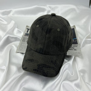 หมวกเบสบอลลายพรางสไตล์อเมริกันย้อนยุคสำหรับผู้ชายและผู้หญิง หมวกทรงปากเป็ดแบบลำลอง ทรงปากมน วัสดุผ้าฝ้ายแท้ ขนาดใหญ่ เหมาะกับทุกฤดูกาล