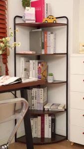 Kệ góc đa năng 5 tầng khung thép chống gỉ chắc chắn decor phòng hiện đại GM130