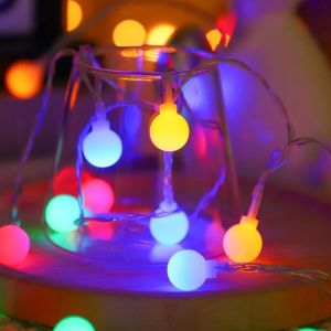 1PC 1.5M10LED/3M20LED small white ball battery box string lightbattery powered(without battery)used for tentparty decoration