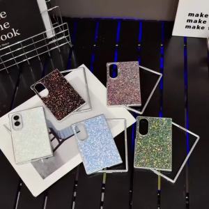 Ốp Điện Thoại Samsung Galaxy Z Fold8 Wide Y2K Bling Glitter Electroplate Khung Bạc Vỏ Mỏng Chống Sốc Chống Vân Tay Chống Bụi
