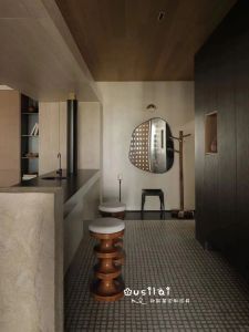 Xinzhong Chinese Ancient Style Solid Wood Black Kitchen Island Dining-Table Chair French Retro Bar Counter Bar Chair Household Restaurant High Leg Chair