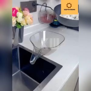 KW Multifunctional drain basket strainer container with fruit and vegetable cleaning bowl food catcher and drainer for kitchen sink