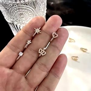 Korean Fashion U-Shaped Zircon Nose Clip – Non-Piercing Nose or Ear Cuff
