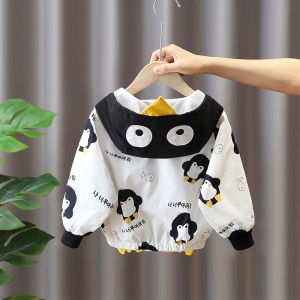 Boys Fleece Lined Casual Jacket Stylish Spring Autumn Winter Coat for Kids Trendy Cotton Polyester Zipper round Neck Jacket