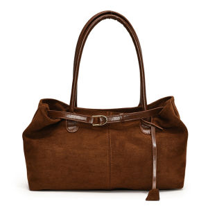 【HOSPORT】กระเป๋าหิ้ว FSTHINE PVC ของผู้หญิงที่มีกระเป๋าสะพายไหล่ใต้วงจรติดตั้งกระเป๋าสะพายแบบย้อนยุคสำหรับการใช้งานประจำวัน