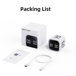 Productivity Timer Flip Gravity Sensor Cube Timer Countdown & Countup 5/10/30/60min & Custom Timing for LearningKitchen Cooking