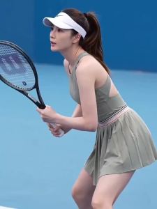 Chest Pad Sports Dress Breathable Anti-peep Tennis Golf Badminton Dress
