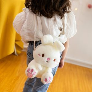 New Year Rabbit Plush Crossbody Bag Childrens Fashionable Coin Purse Princess Little Princess Year End Celebration Bag