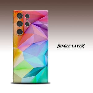 rainbow low poly For Samsung Galaxy S26 S25 S24 A56 A36 Dual Layer Luxury Fashion Full Lens Protective Case