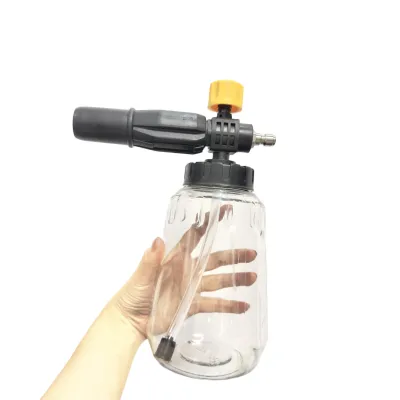 1 PC Black and Yellow Thick handle Foam Cannon 1000 ML Transparent Bottle Snow Foam Lance Washer kit Pressure Car Washer Access