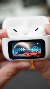 TWS Screen Wireless Bluetooth Earphones Supper Bass Smart Touch Screen Earbuds with ANC Noise Reduction microphone