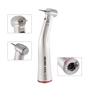DEASIN | Dental Factory Equipment Increasing Red Ring 1:5 With Light Contra Angle Handpiece Push Button Dental Handpiece Medical Supply
