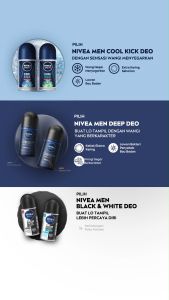 NIVEA MEN Deodorant Roll On Deep Darkwood 50ml - Deodoran pria melawan bakteri keringat bau badan dengan wangi parfum premium maskulin blackwood menjaga ketiak kering tahan lama seharian - Antiperspiran Black charcoal