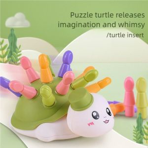 Cultivate Childrens Concentration Educational Early Education for Boys and Girls Aged 1 to 3 Years Old Hand-Eye Coordination and Turtle Assembly Adding Color to Childrens Vision