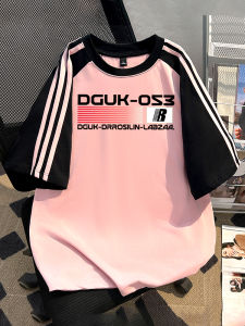 เสื้อยืดคอกลมแขนสั้นพิมพ์ลายตัวอักษรผ้าฝ้ายแท้ ทรงหลวม แฟชั่นฤดูร้อน สำหรับผู้ชายและผู้หญิง เสื้อยืดคอกลมพิมพ์ลายตัวอักษร