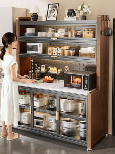B&W | Multi-purpose Kitchen Storage Rack Microwave and Spice Cabinet Organizer