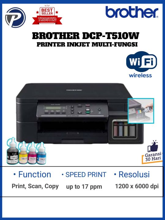 PRINTER BROTHER DCP-T510W MULTI-FUNGSI Wireless Print,Scan,Copy 

 