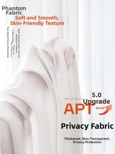 DISHE | Translucent and Sunscreen White Curtain for Living Room Balcony Bedroom Bay Window